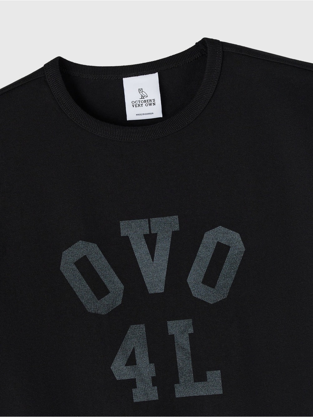 OVO black heavyweight cotton tee